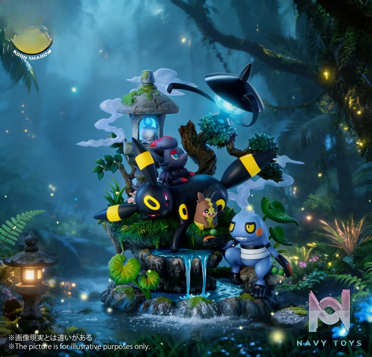 MoonShadow Studio – Nature Series Eevee #8 Umbreon Scene Pokémon