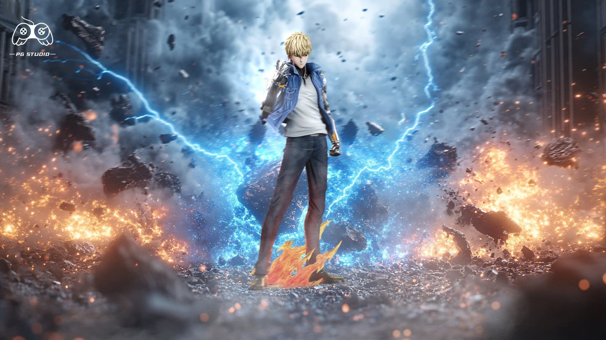 Saitama x Genos resin statue PG studio anime figure