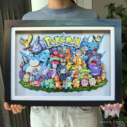 KALA HOME Studio – Pokémon Multiple Characters #04 3D Decorative Painting Pokémon