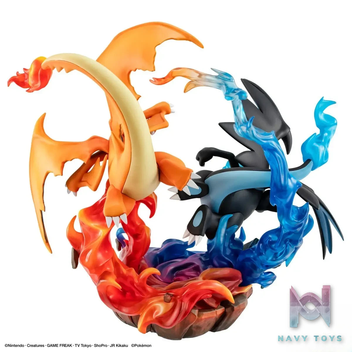 MegaHouse – G.E.M.EX Series Pokémon Mega Charizard X & Mega Charizard Y (Licensed)