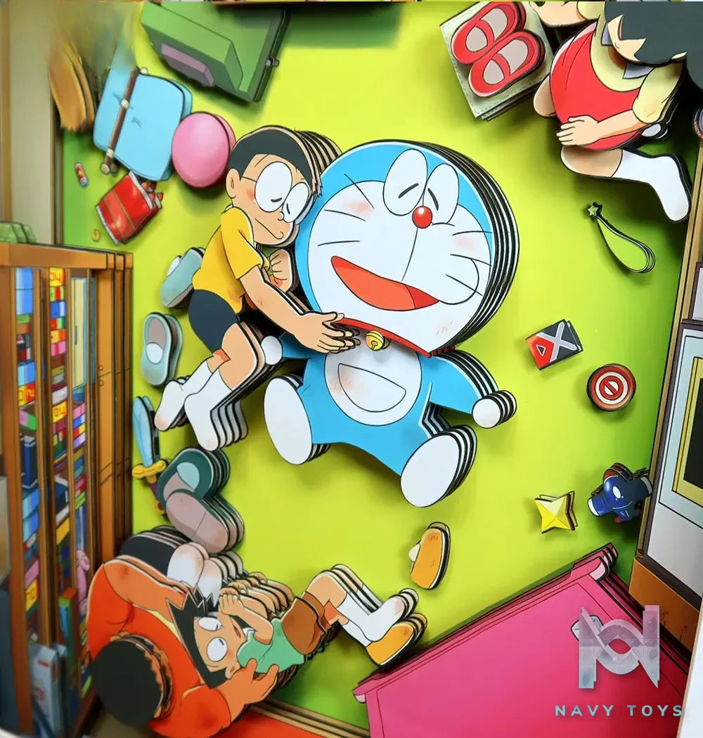 KALA HOME Studio – Doraemon Multiple Characters #04 3D Decorative Painting Doraemon