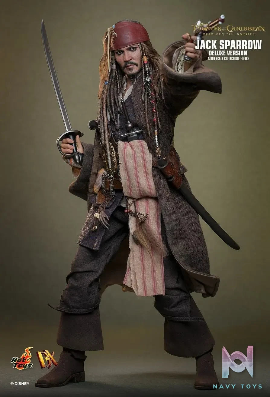 Hottoys – Pirates of the Caribbean: Dead Men Tell No Tales Jack Sparrow 1/6th scale Collectible Figure DX37 DX38 (Licensed)