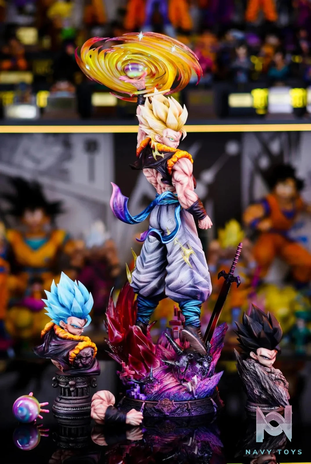 Yun Qi Studio - Dragon Ball Gogeta resin statue Navy Toys anime figure