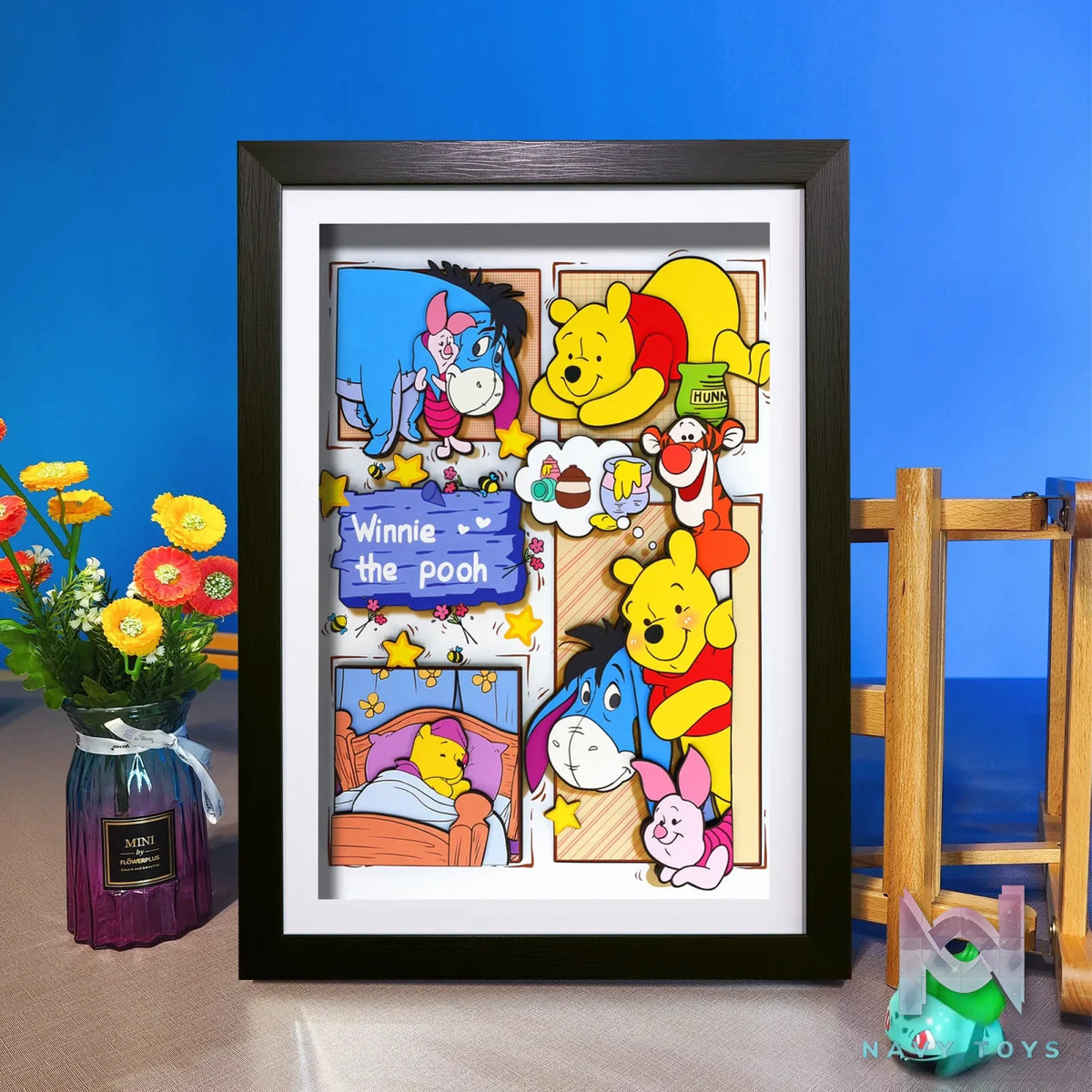 Yu Zhi Jiang Studio – Winnie the Pooh Multiple Characters 3D Decorative Painting Winnie the Pooh and Friends