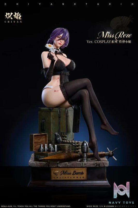 CHIYAN Studio - Chainsaw Man Miss Bomb Reze resin statue Navy Toys anime figure