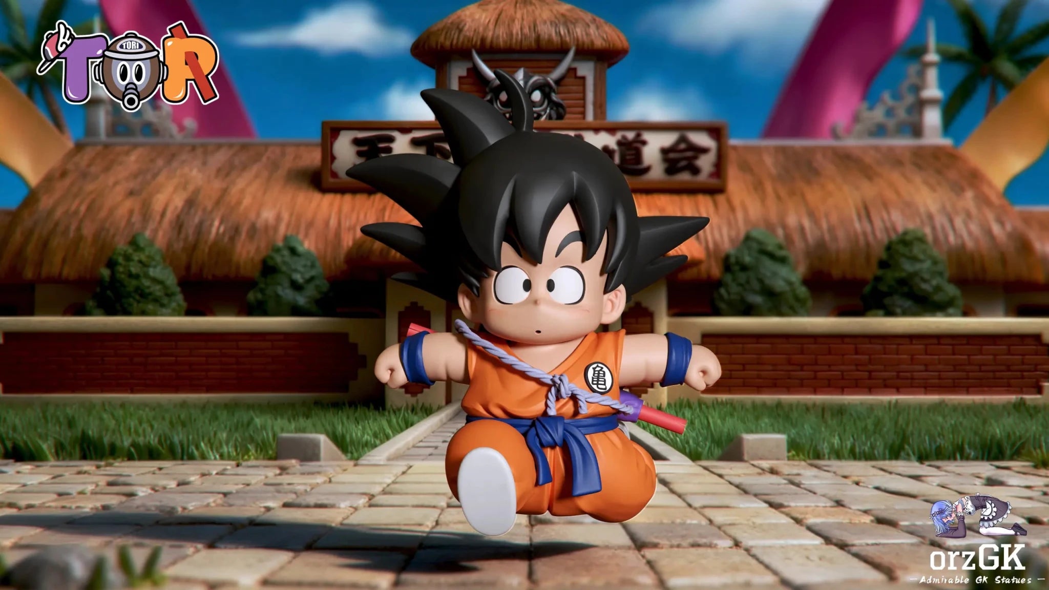 TOR Studio - WCF Little Goku Series 001 Running Little Goku Dragon Ball resin statue Navy Toys anime figure