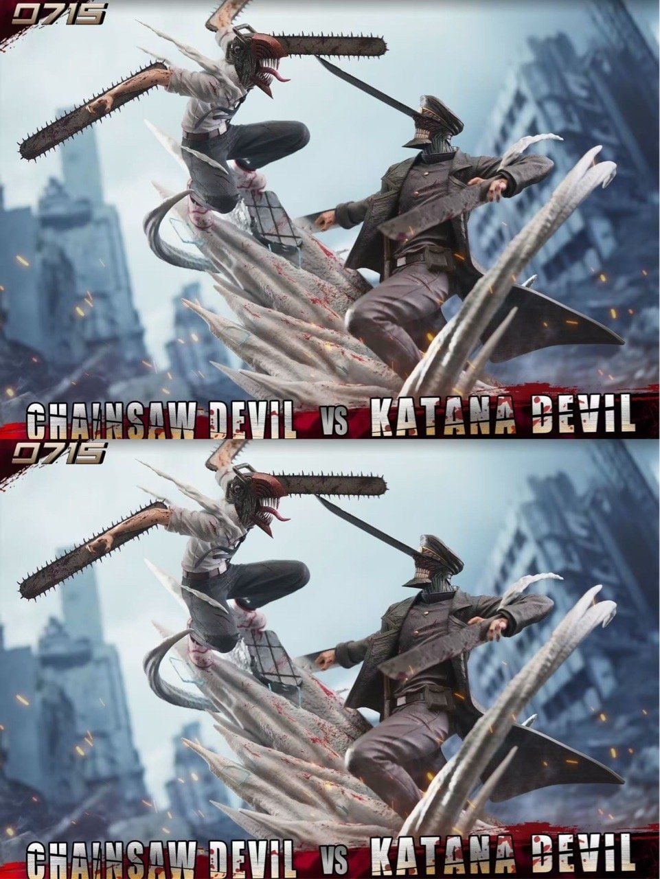 Denji vs Devil of the Knife - Chainsaw Man - 0715 Studio resin statue 0715 Studio anime figure