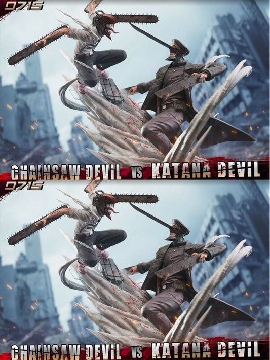 Denji vs Devil of the Knife - Chainsaw Man - 0715 Studio resin statue 0715 Studio anime figure