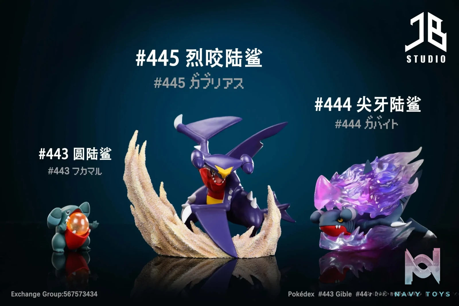 JB Studio – Pokemon Garchomp Evolution Group