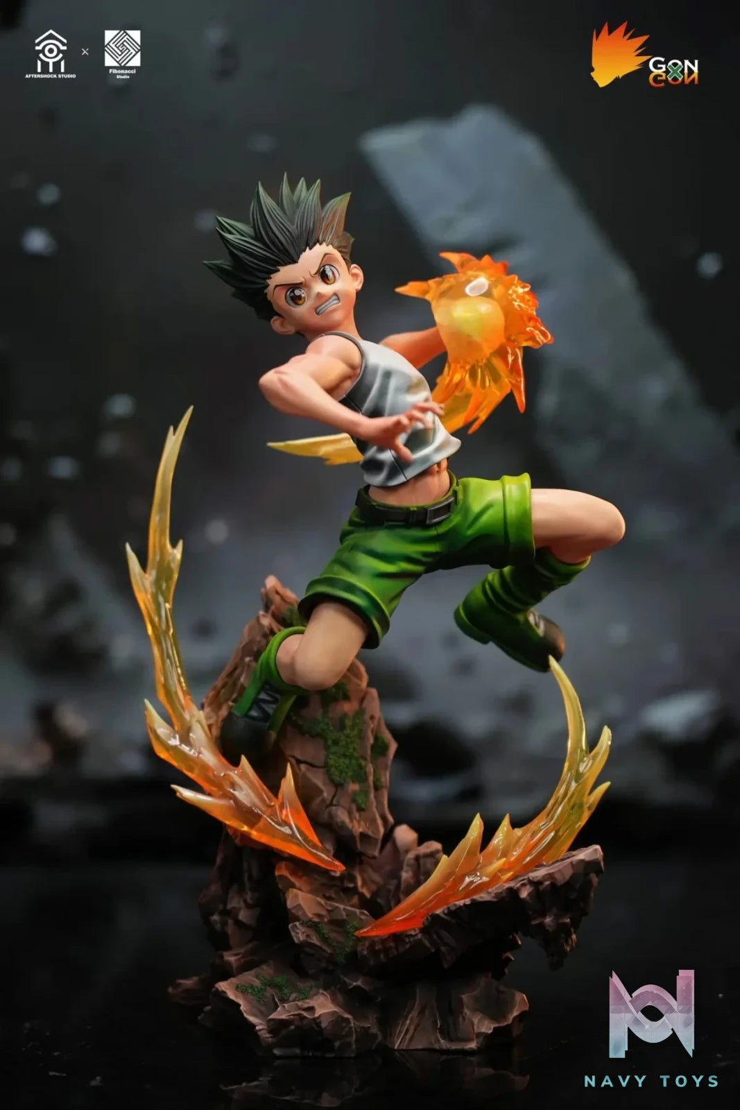 Aftershock Studio & Fibonacci Studio - HUNTER × HUNTER Killua Zoldyck & Gon Freecss resin statue Navy Toys anime figure