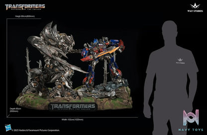 WAY Studio – Transformers: Revenge of the Fallen Series Optimus Prime vs Megatron Scene Statue (Licensed)