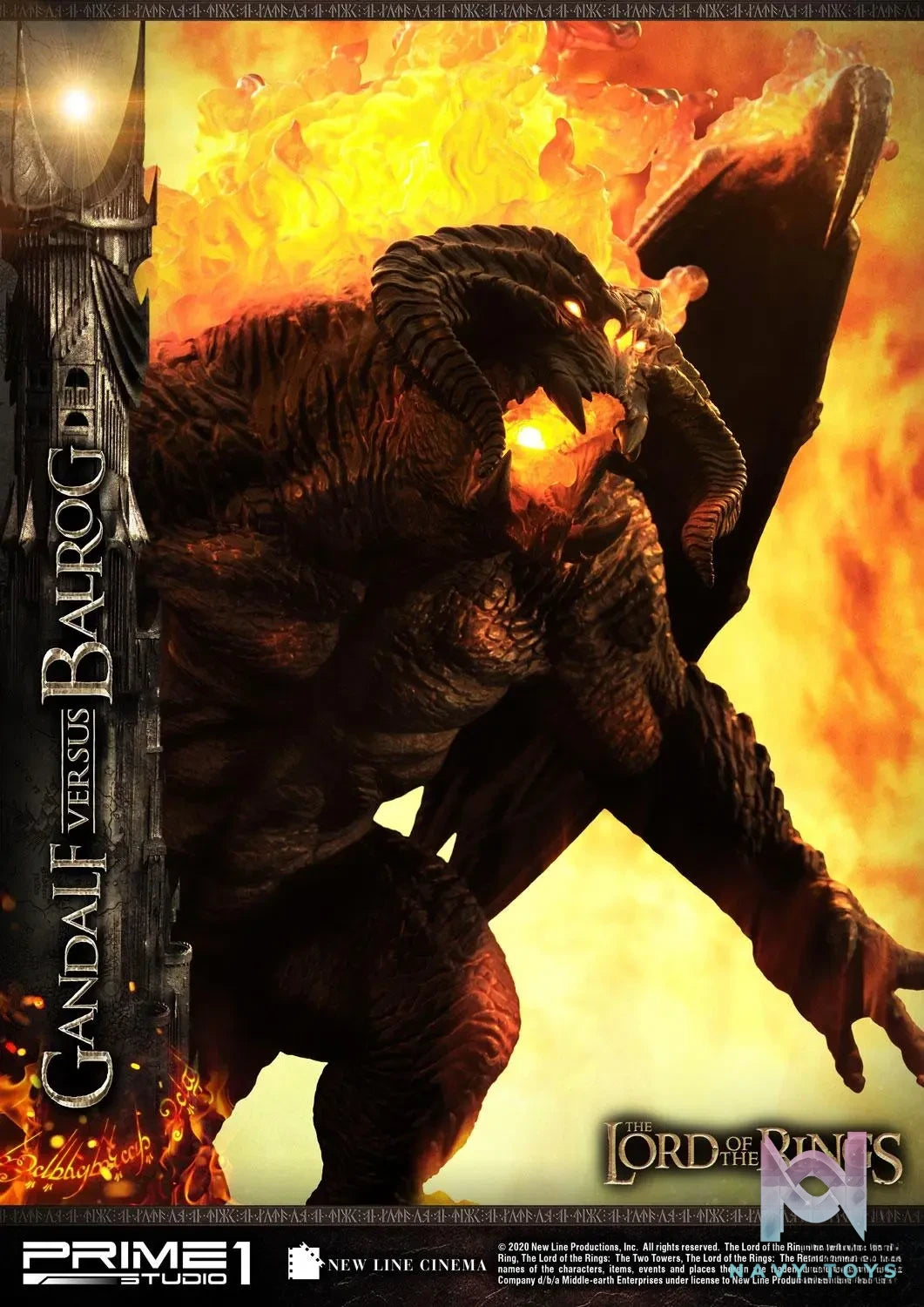 Prime 1 Studio – Premium Masterline The Lord of the Rings (Film) Gandalf Versus Balrog PMLOTR-02 PMLOTR-02EX (Licensed)