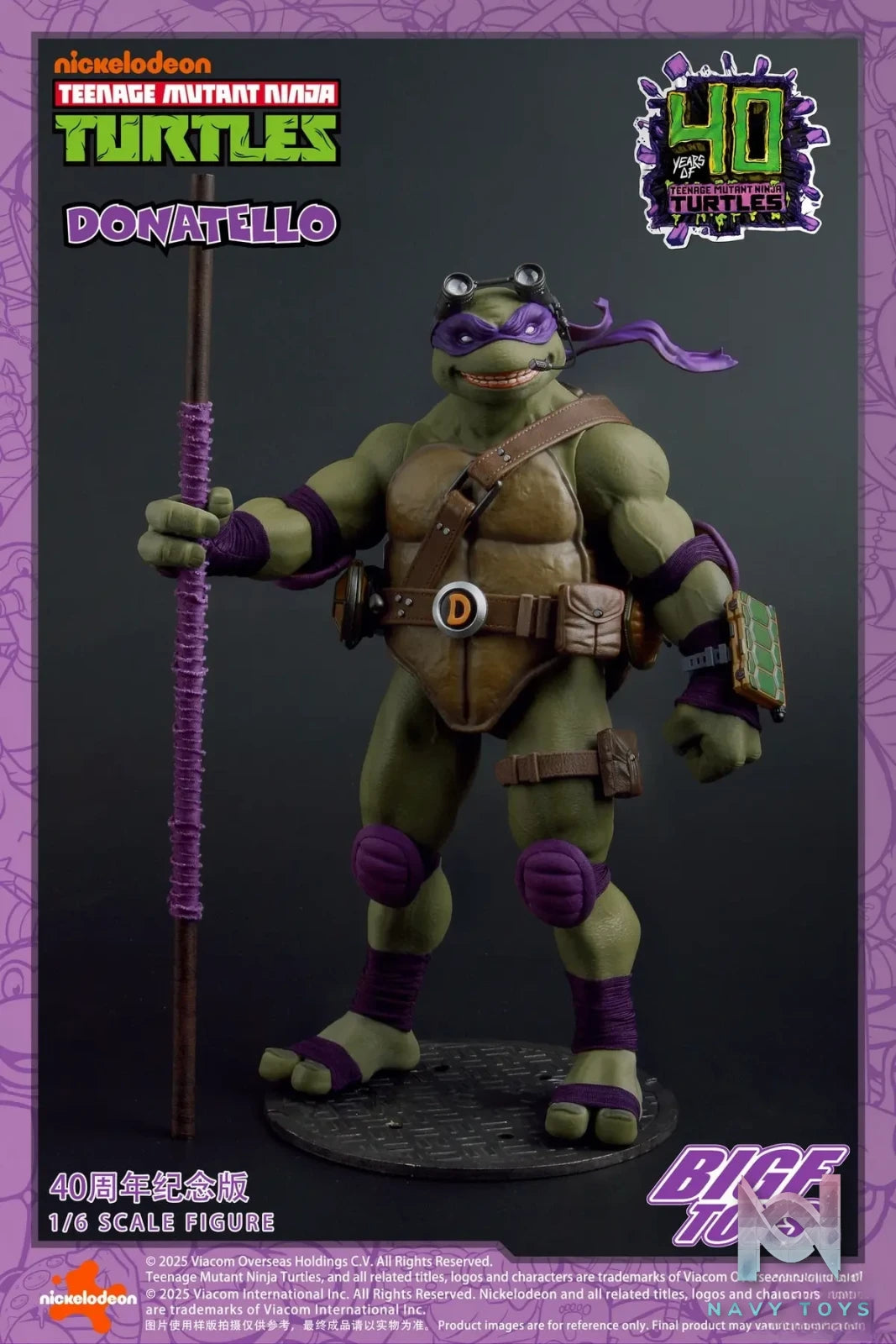 BIGFTOYS – TNMT Donatello 40th Anniversary Edition Action Figure BIGF-003 (Licensed)