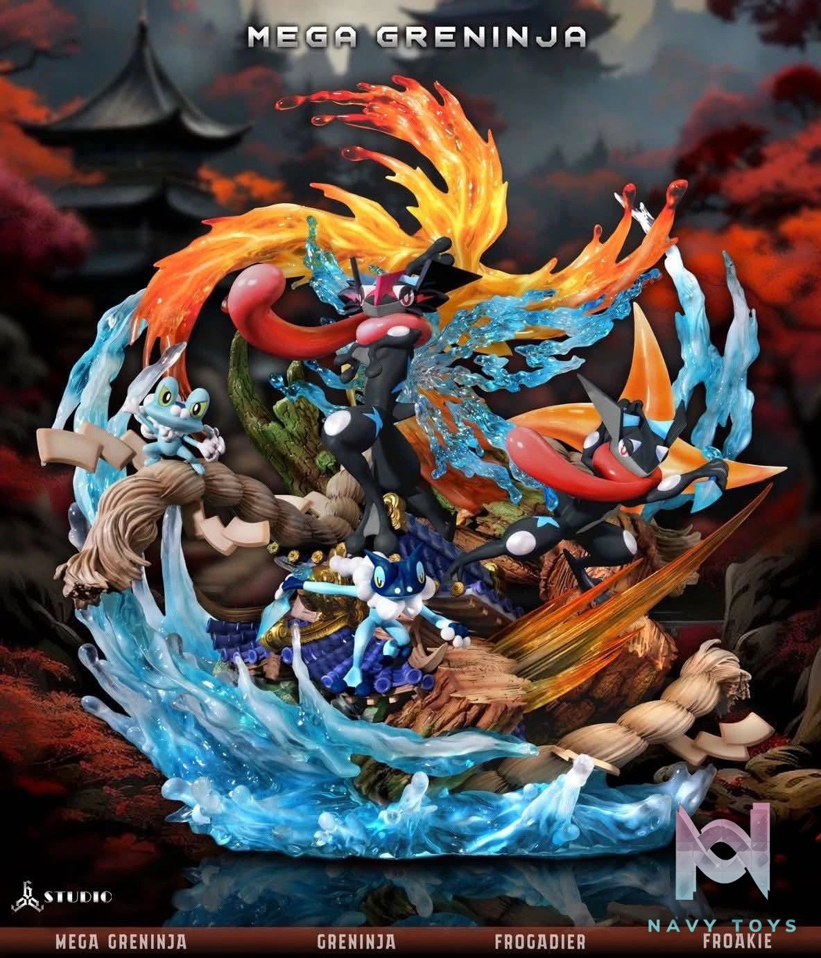 Mega Greninja resin statue 666 Studio anime figure