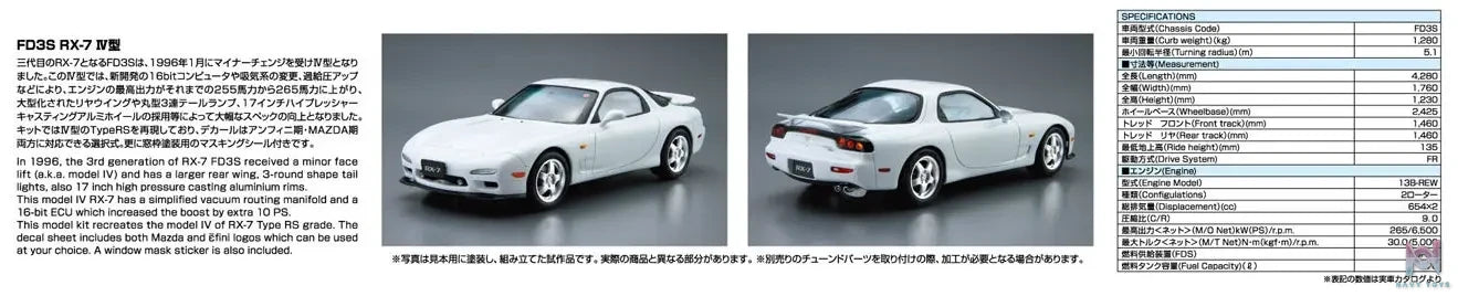 AOSHIMA – 1/24 Scale Car Model #2 (Licensed)