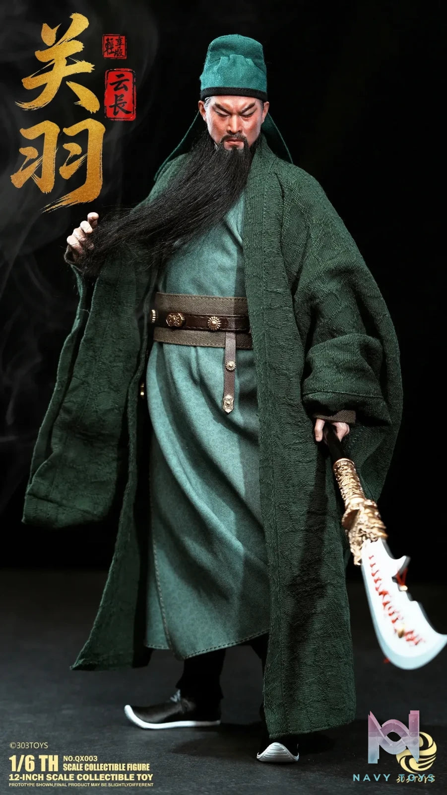 303TOYS – 1/6 Action Figure Guan Yu X Zhang Fei X Liu Bei X Zhuge Liang NO.QX003 QX004 QX005 QX006 QX007 (Light Version) (Licensed)