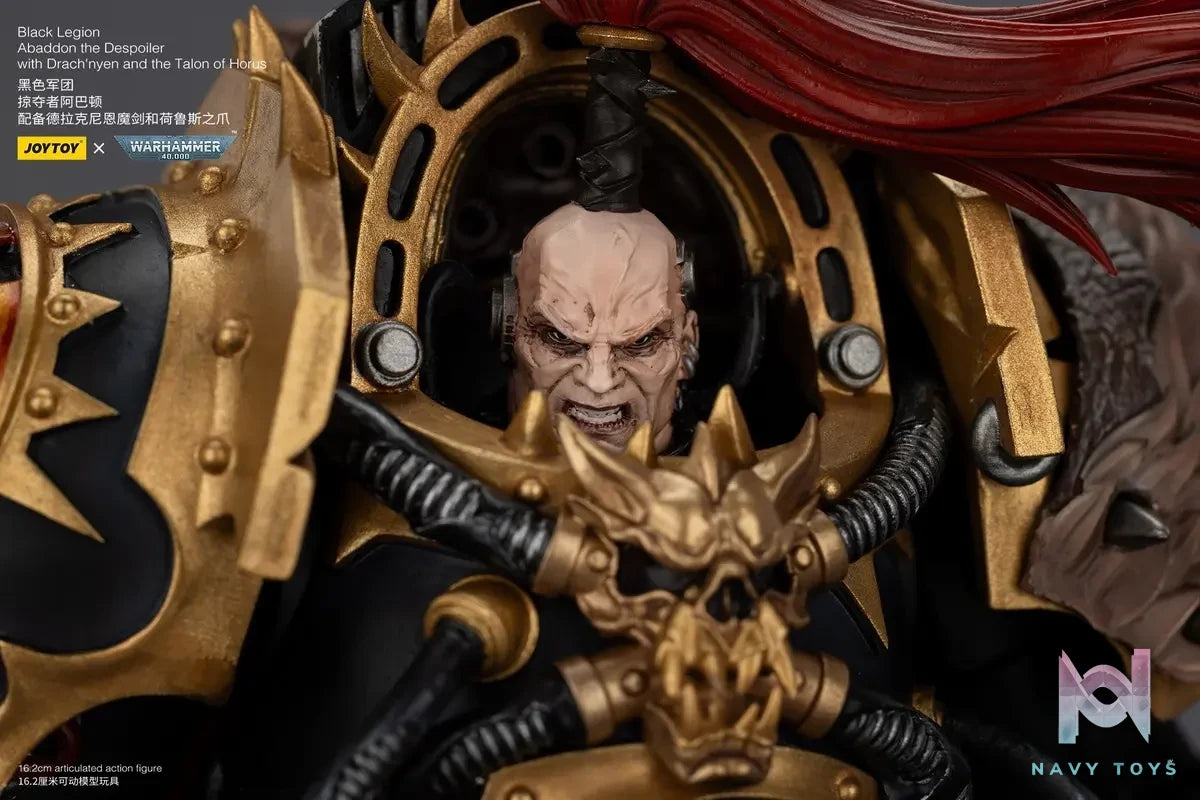 JOYTOY – 1/18 Black Legion Abaddon the Despoiler with Drach’nyen and the Talon of Horus JT02922 (Licensed)