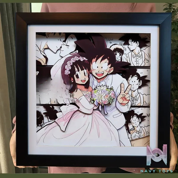 KALA HOME Studio – Goku X Chichi Wedding 3D Decorative Painting Dragon Ball