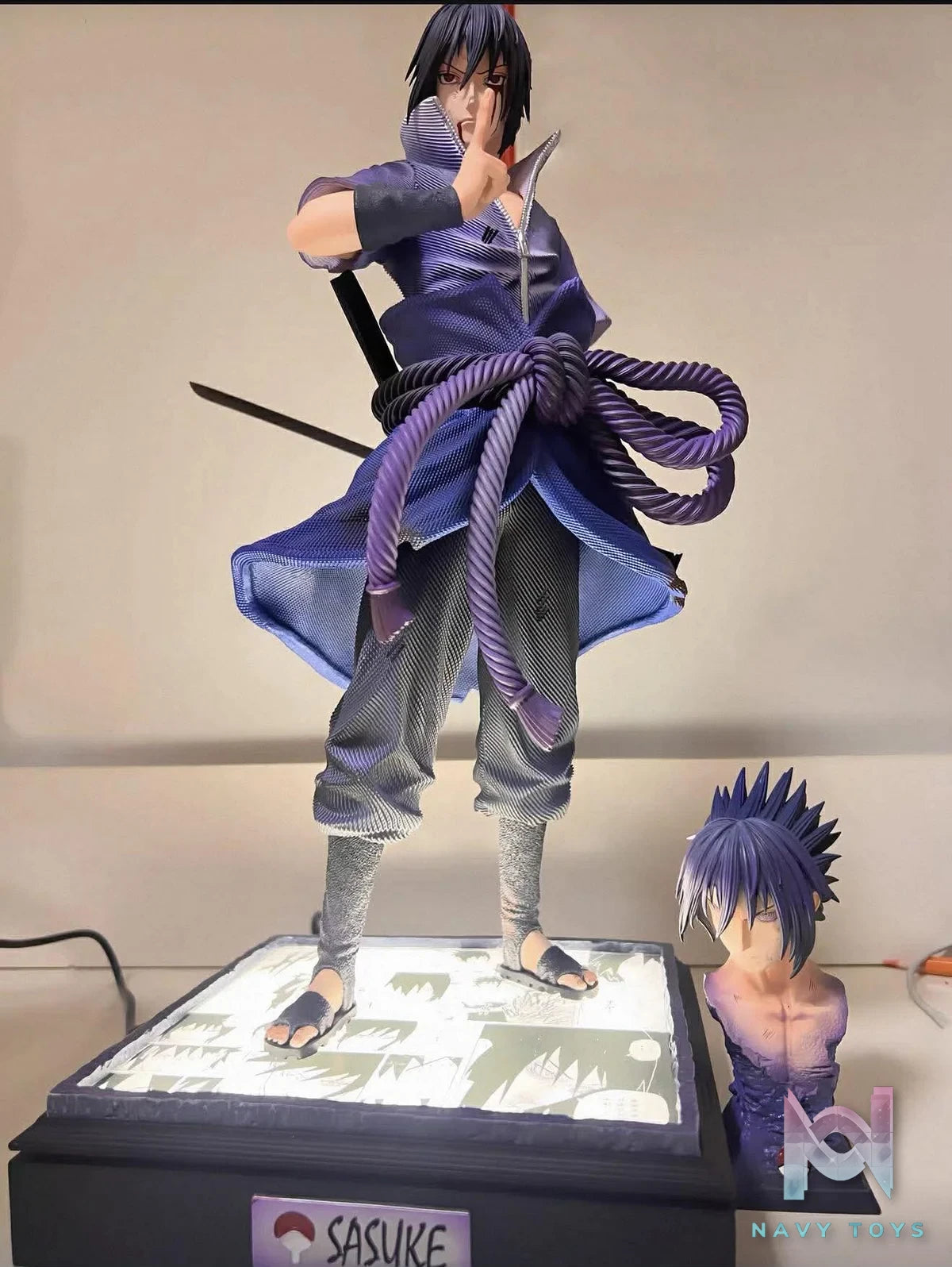 Naruto Shippudent - Uchiha Sasuke YYGK Studio resin statue Navy Toys anime figure