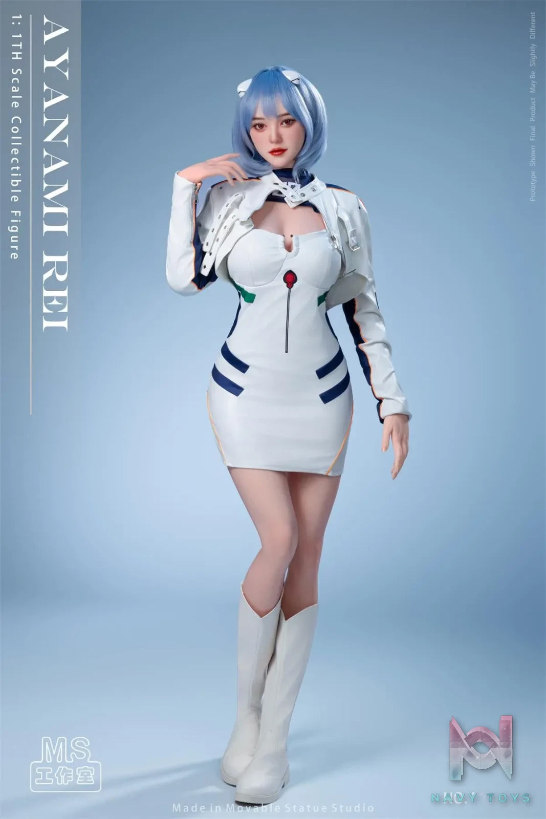 Movable Statue Studio – Neon Genesis Evangelion Realistic Anime 01 Rei Ayanami Fan Version MS-002A 1:1 Scale Life Size Figure