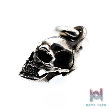 Raven Studio (silver jewelry) – Mini Realistic Skull Pendant Original