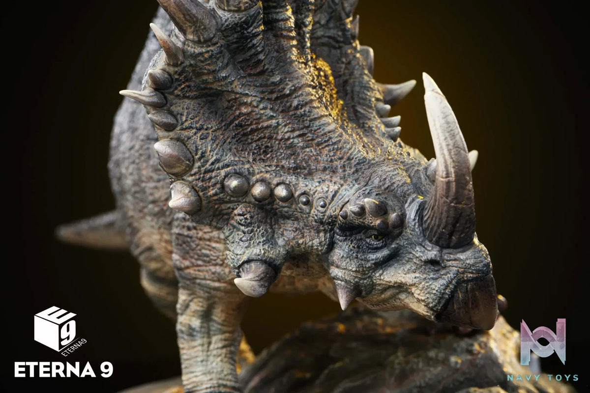 E9 studio – Original Dinosaur Series Triceratops Scene Collectible Model (Licensed)