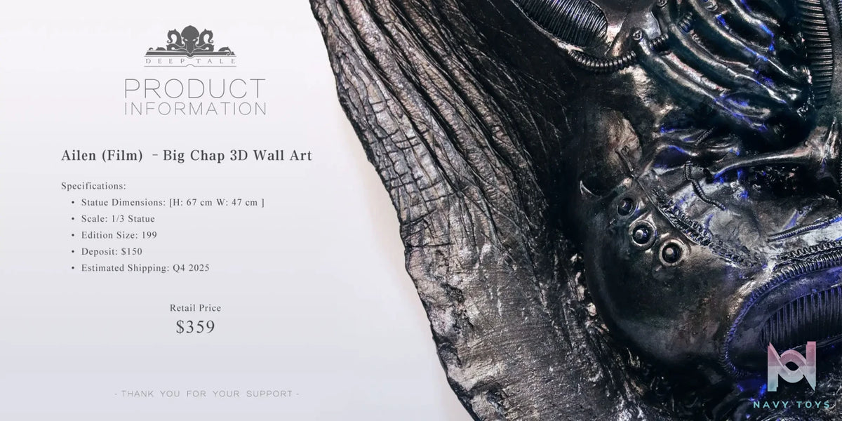 Deep Tale Studio – Alien Big Chap 3D Wall Art