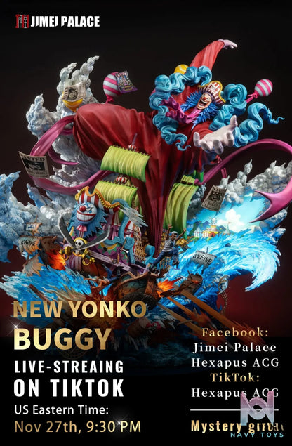 JIMEI PALACE Studio – ONE PIECE New Yonko BUGGY Limited Edition Statue (Licensed)
