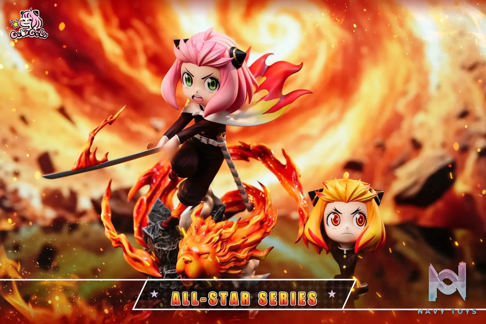 GULUGULU Studio – Anya Cosplay Demon Slayer Kyojuro Rengoku Spy x Family