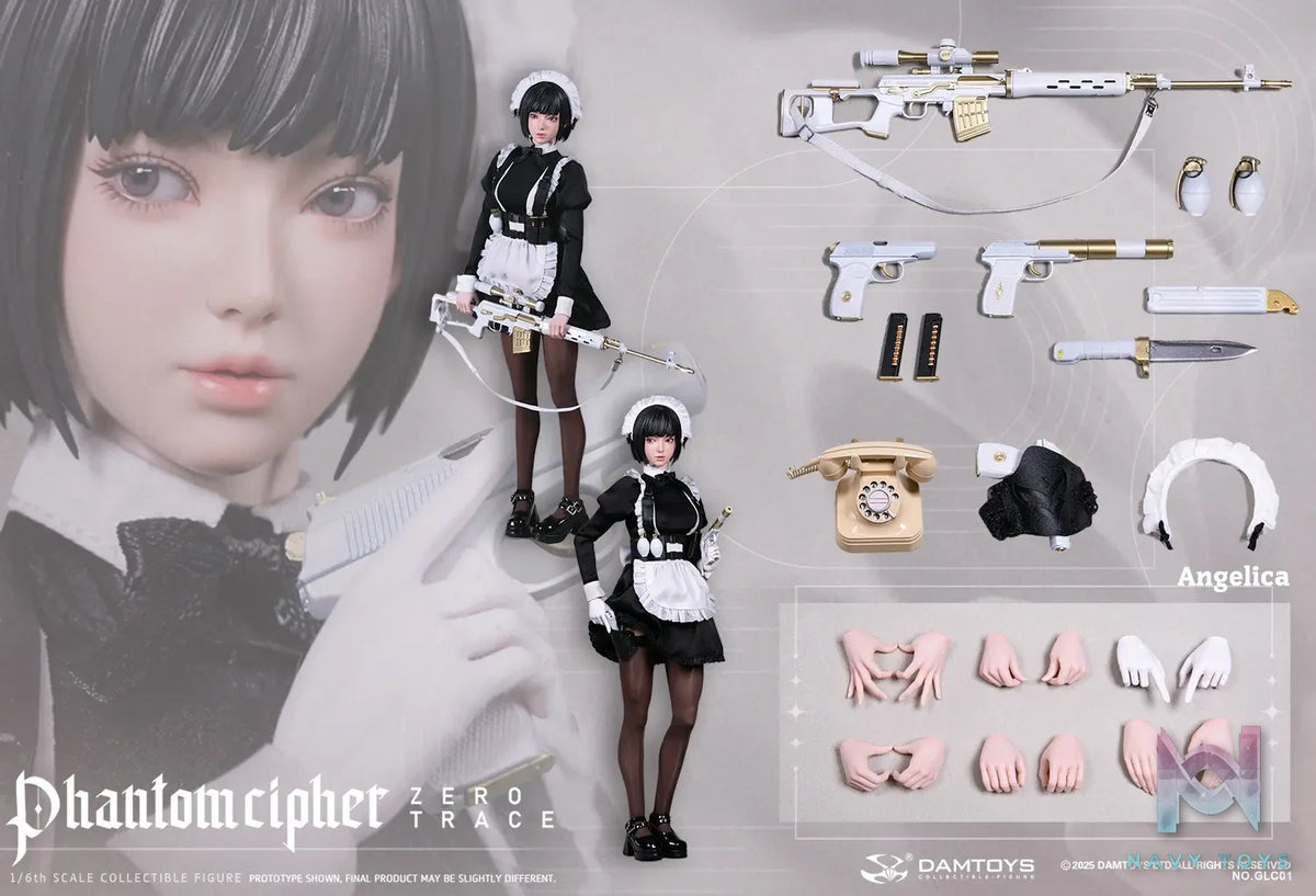 DAMTOYS – 1/6th scale PHANTOM CIPHER: ZERO TRACE ANGELICA Original Story Collectible Figure GLC01 (Licensed)