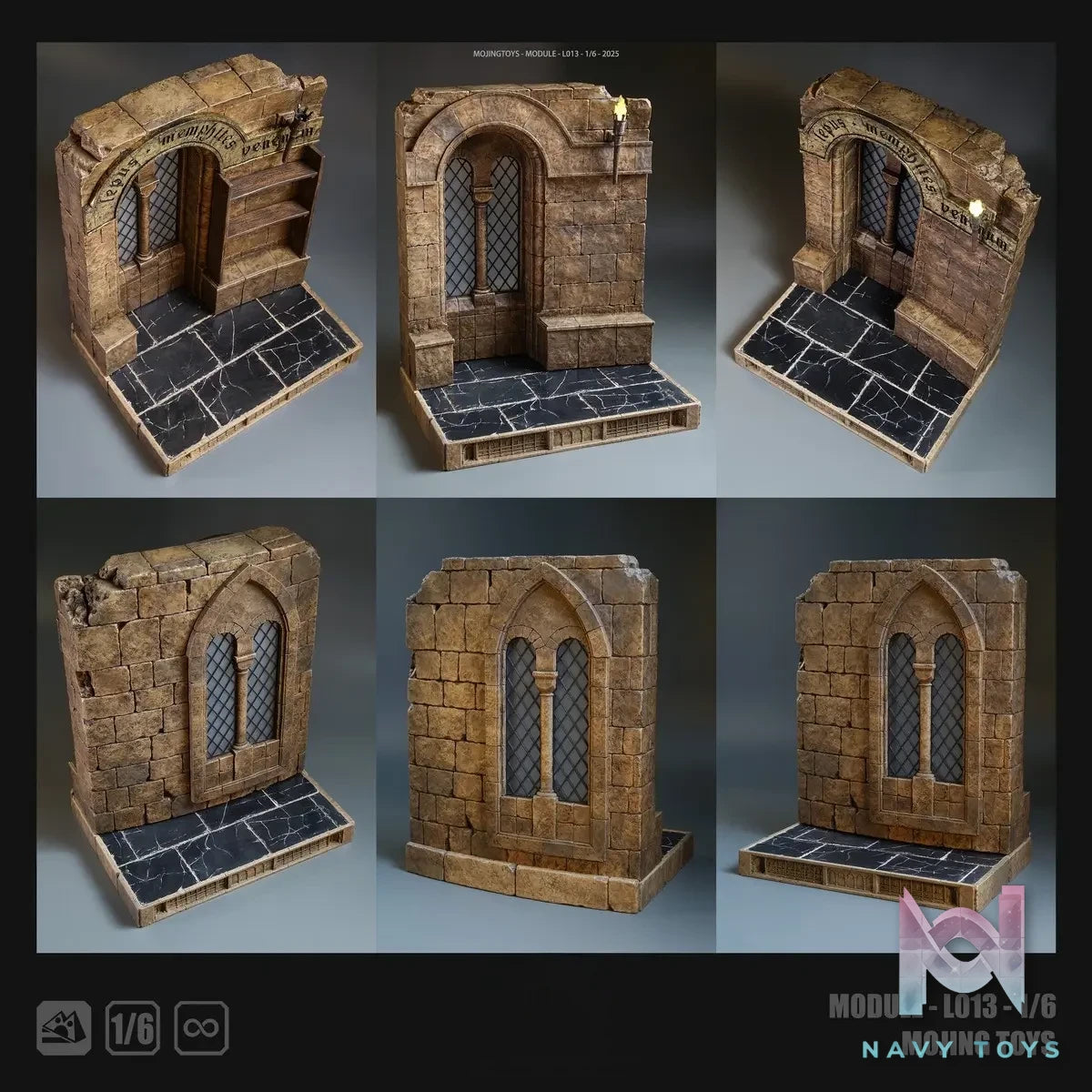 MOjingToys – 1/6 Module Series – L013 – Medieval Potion Room Scene Diorama (Licensed)