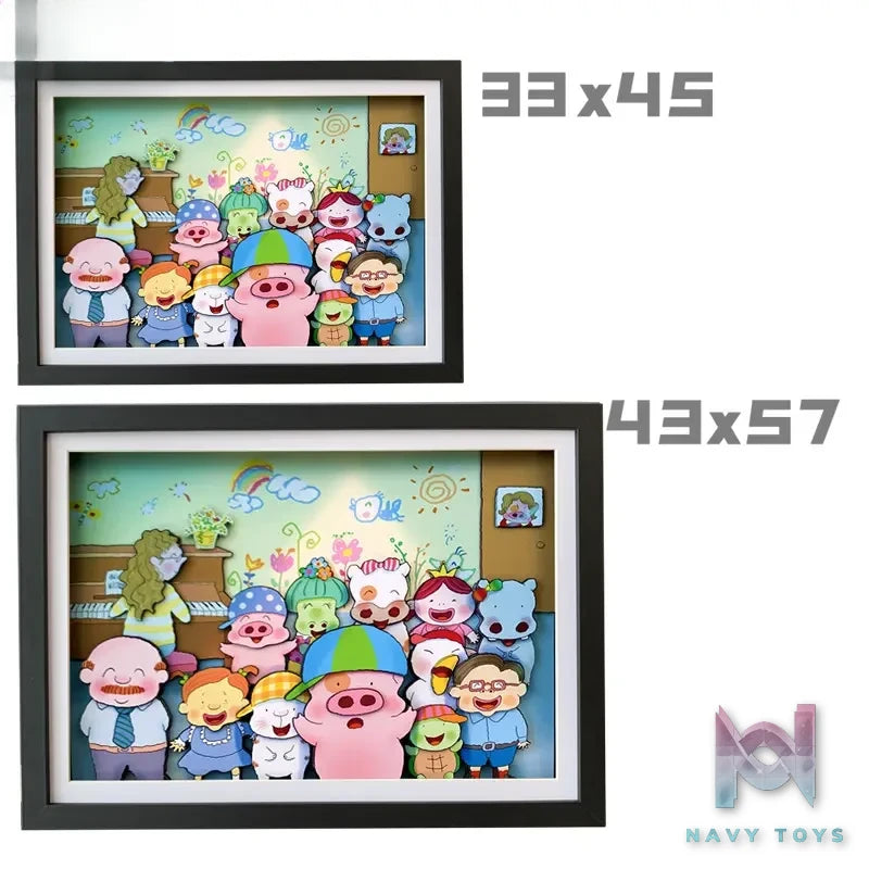 KALA HOME Studio – McDull, the Alumni Multiple Characters 3D Decorative Painting McDull, the Alumni