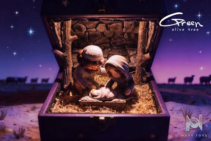 Green Olive Tree Studio – BOX Story Illustration Series-He Was Born in a Manger (Licensed)