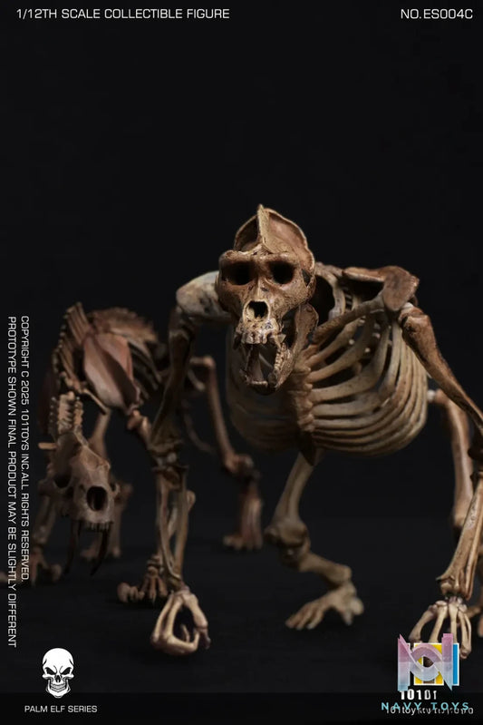 101toys – Original PALM ELF SERIES Chimpanzee&saber toothed tiger skeleton body two player version Original color version ES004C (Licensed)