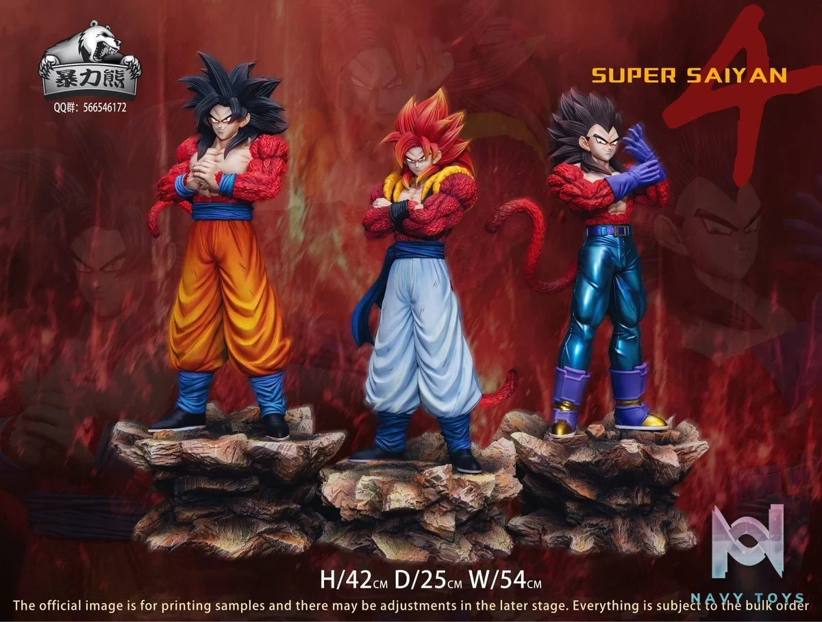 Goku & Vegeta & Gogeta Super Saiyan 4 - Dragon Ball - Violent Bear Studio resin statue violent bear studio anime figure
