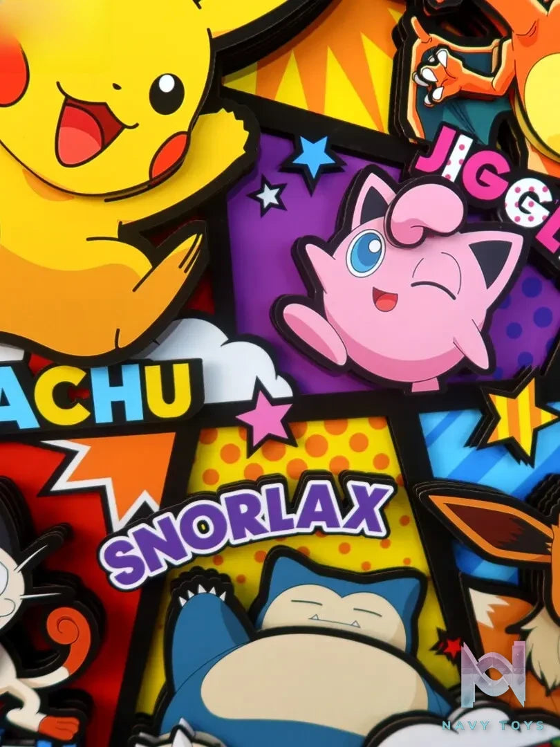 KALA HOME Studio – Pokémon Multiple Characters #11 3D Decorative Painting Pokémon