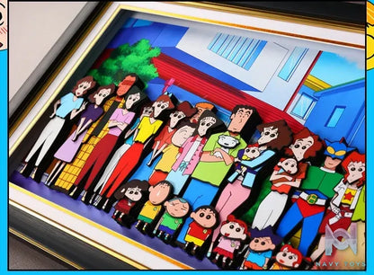 Yu Zhi Jiang Studio – Crayon Shin-chan Multiple Characters Series #2 3D Decorative Painting Crayon Shin-chan