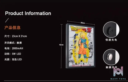 Time tree Studio – Dragon Ball Son Goku & Gotenks Decorative 3D Stereoscopic Painting