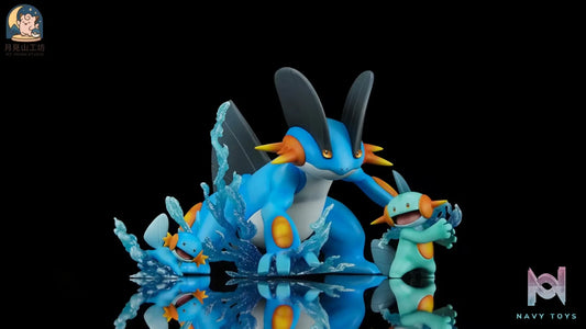 MT.MOON Studio – Swampert Evolution Set (Mudkip X Marshtomp X Swampert) Pokémon