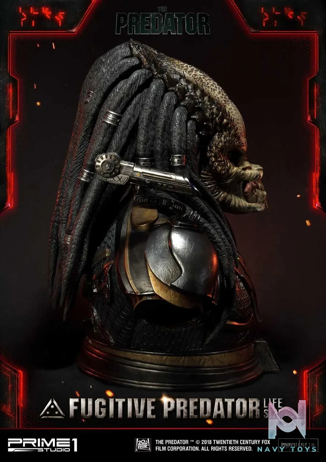 Prime 1 Studio – Life Size Bust The Predator (Film) Fugitive Predator LSTPR-01 LSTPR-01DX (Licensed)