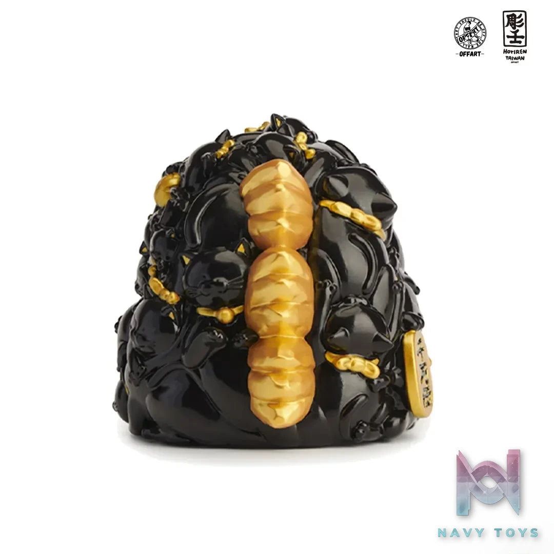 OFFART & A Ren – OFFART X Horiren Red Flame Hundred Cats Mini – Black Gold Bust (Licensed)