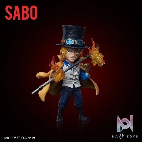 YZ Studio - One Piece Revolutionary Army 5 Chief of Staff Flame Emperor Sabo resin statue Navy Toys anime figure