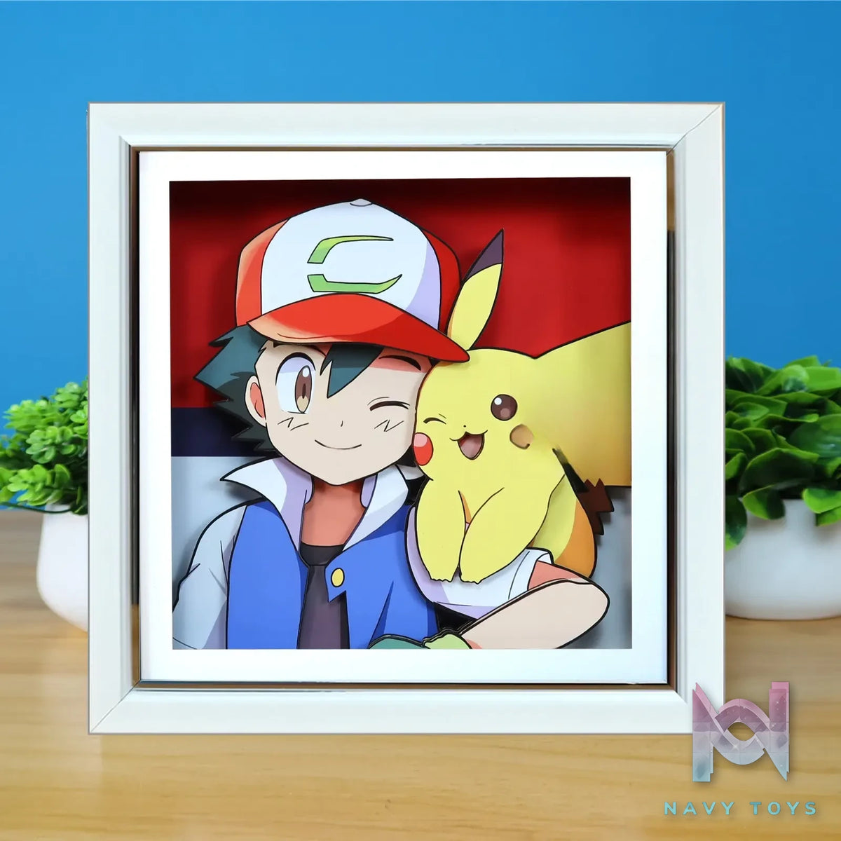 KALA HOME Studio – Ash Ketchum X Pikachu 3D Decorative Painting Pokémon