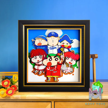 Yu Zhi Jiang Studio – Crayon Shin-chan Multiple Characters Series #11 3D Decorative Painting Crayon Shin-chan