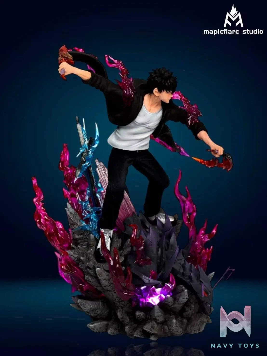 Sung Jinwoo & Cha Hea In resin statue Mapleflare Studio anime figure