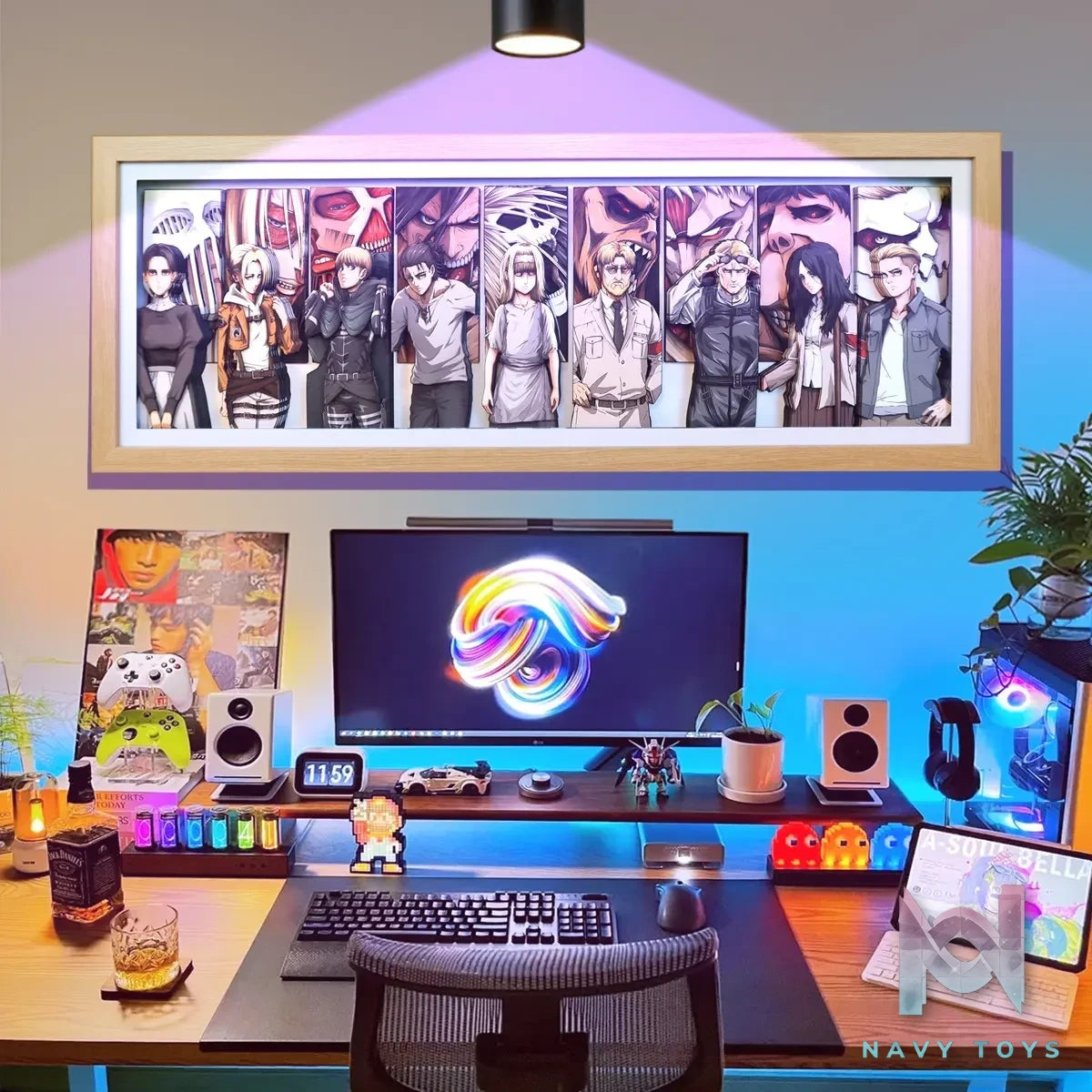 KALA HOME Studio – Attack on Titan Multiple Characters #02 Titan 3D Decorative Painting Attack on Titan