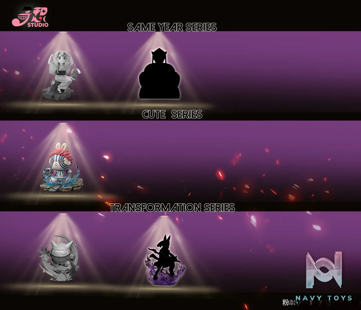 Qi Xiang Studio – Fanfic Chibi Series 01 Usagi Cosplay Demon Slayer Akaza Chiikawa