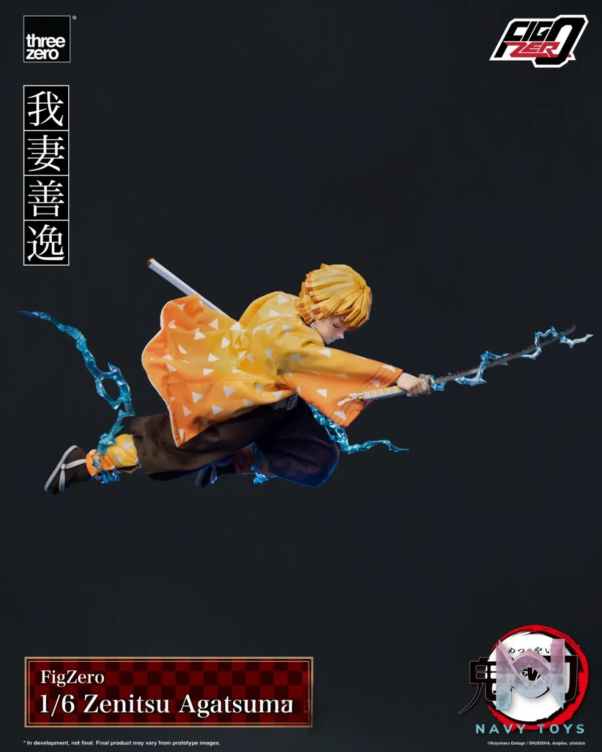 Threezero – Demon Slayer: Kimetsu no Yaiba FigZero 1/6 Zenitsu Agatsuma 3Z06690W0 (Licensed)