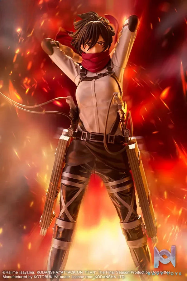 Kotobukiya – OSHI WORKS Attack on Titan Mikasa Ackerman The Final Season ver. Complete Figure (Licensed)