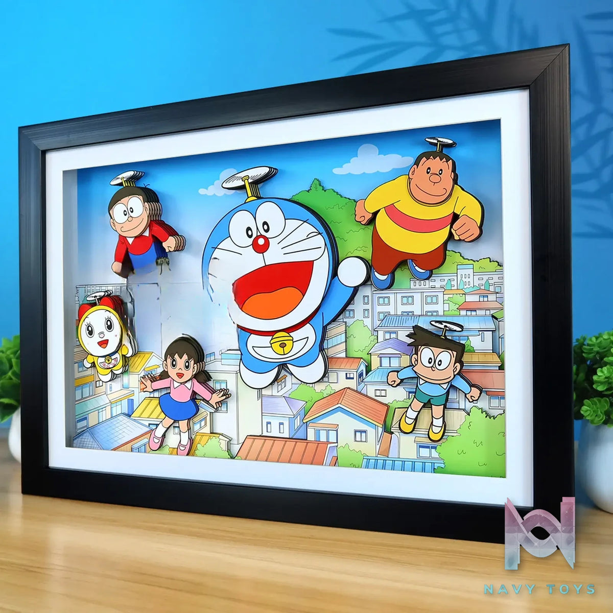 KALA HOME Studio – Doraemon Multiple Characters #03 3D Decorative Painting Doraemon